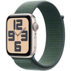Apple Watch SE (2024) GPS 44mm Hviezdne biele hliníkové telo - Jazerne zelený prevliekací remienok (MXEW3QC/A)