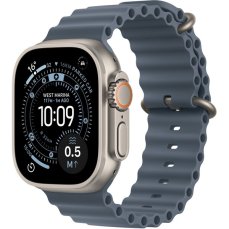 Apple Watch Ultra 3 (2025) 49mm Prírodný titán s oceľovo modrým oceánskym remienkom