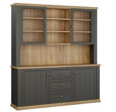 Forte Pontypool 183x202x43cm dub/šedá  (karton*5)