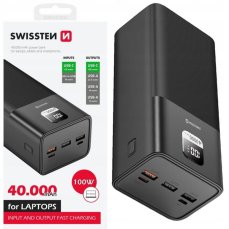 Swissten Power Line Power Bank 40000 mAh 100W Power Delivery Black