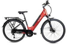 Voltera Step (červená/černá) 2025 Průměr kol: 28" (700C), Velikost rámu: UNI, Výška jezdce: 155 - 180 cm: SKLADEM