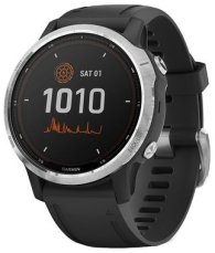 Garmin fenix6S Solar strieborno-čierna / GPS / BT / merač tepu / krokomer / solárne dobíjanie (010-02409-00)