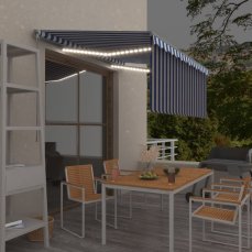 Ručně zatahovací markýza s roletou a LED 300x250 cm Dekorhome