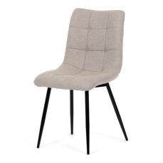 Autronic - Židle jídelní, cappucino látka, černé kovové nohy - DCL-193 CAP2