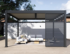 Fixní hliníkový panel zastínění pro bioklimatickou pergolu Rojaplast