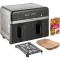 Sencor SFR 8800SS Inox / Horkovzdušná fritéza / Dual Cook / 2x 4 l / 2860 W / 40-230 °C