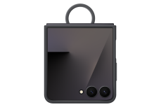 Samsung Z Flip7 Siliko kryt s držákem na prst Černá EF-PF766TBEGWW