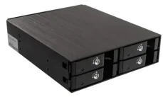 SilverStone FS204B 5.25" hot swap rámeček pro 4x 2.5" HDD/SSD černá / SATA  SAS / 2x 40mm (SST-FS204B)