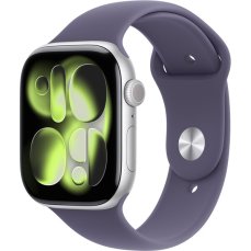 Apple Watch Series 11 (42mm) Stříbrný hliník s mlžně fialovým sportovním řemínkem S/M