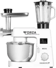 ECG FORZA 5500 Giorno Bianco biela / kuchynský robot / 1500 W / nerez misa 6.5 L / 6 rýchlostí (100001789942)