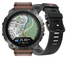 Polar Grit X2 Pro Titanium hnedá, kožený remienok / Chytré hodinky / Titánové púzdro / Veľkosť M/L (GRIT X2 PRO TI LTHR BRNZ M/L)