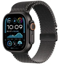 Apple Watch Ultra 2 (2024) GPS+Cellular 49mm Čierne titánové telo - Čierny titánový milánsky ťah (M) / 155-185 mm (MX5U3QC/A)
