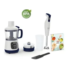 Tefal HB55W Yummy Gourmet bílá / Mixér na vaření / 600 W / Dotykový displej / Otočné ovládání (HB55W430)