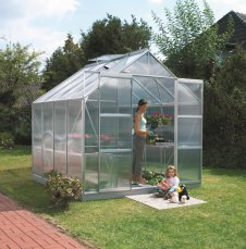 Skleník VITAVIA URANUS 6700 polykarbonát stříbrný Dekorhome