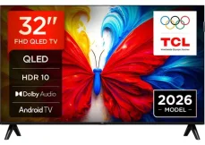 32" TCL 32S5L černá / Televize / QLED / Full HD / Android TV / DVB-T2CS2 / 2x HDMI / Wi-Fi / BT (32S5L)