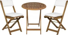 Fieldmann FDZN 4003-T / Balkónový set stôl a 2 stoličky / Drevo akácie / Skladacia / Nosnosť 100 kg (FDZN 4003-T)