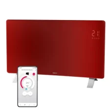 SENCOR SCF 4742RD červená / konkávní konvektor / 1200-2400W / 2 úrovně (8590669320691)