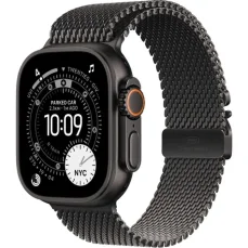 Apple Watch Ultra 3 (2025) GPS+Cellular 49mm Čierne titánové telo - Čierny titánový milánsky ťah (L) / 180-210mm (MF1T4QC/A)
