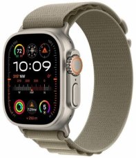 Apple Watch Ultra 2 (2023) GPS+Cellular 49mm Titanové telo - Olivový remienok Alpský ťah (S) / 130-160mm (MREX3FQC/A)
