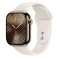 Apple Watch Series 10 GPS+Cellular 42mm Zlaté titánové telo - Hviezdne biely športový remienok (S/M) / 130-180 mm (MX063QC/A)