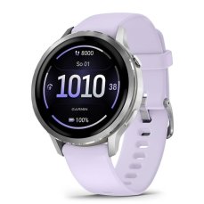 Garmin Venu 4 41mm, Silver / Periwinkle silikonový řemínek