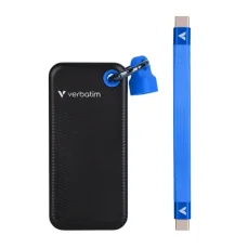 Verbatim Pocket SSD Externí disk 2TB černo-modrá / USB-C 3.2 Gen 2 / R: 1000MBs / W: 1000MBs (32195)