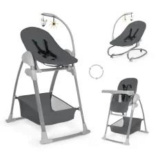 Hauck Jídelní Set Sit N Relax 3v1 (židlička, sedátko na židličku, křesílko), Dark Grey (HK665558)