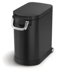 Simplehuman CW1887 černá ocel / Kontejner na krmivo / 25 l / vzduchotěsný / 11-13 kg