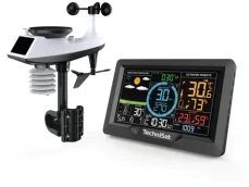 TechniSat iMETEO X6 černá / Meteorologická stanice / velký barevný LCD displej / teplota / vlhkost (MET01K)