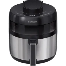 Sencor SFR 5010BK čierna / Teplovzdušná fritéza / 1500W / 5L / 80 - 200°C (8590669325566)
