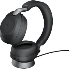 Jabra Evolve2 85 Link380/390c MS Stereo sluchátka se stojánkem černá