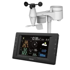 Sencor SWS 9400 meteostanica čierna / farebný LCD / bezdrôtové čidlo 5v1 (8590669378302)