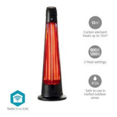 Nedis HTPA21BKW čierna / Ohrievač terasy / 1200 W / Wi-Fi / SmartLife / IP24 / Ochrana proti prevráteniu (HTPA21BKW)