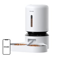 Dávkovač krmiva Petlibro Granary s dvojitou miskou, Wifi, 5 l (biely) (IN-PL-AF103-36W)