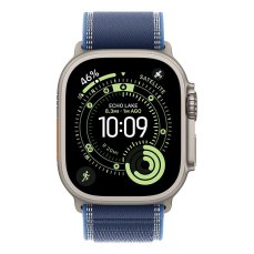 Apple Watch Ultra 3 Cellular 49mm Natural Titanium Case with Blue/Bright Blue Trail Loop - M/L