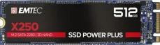 EMTEC Power Plus X250 512GB / M.2 / SATA III / 3D TLC / R:520MBps / W:500MBps / MTBF 2mh / 3y (ECSSD512GX250)