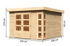 Dřevěný zahradní domek KERKO 6 Lanitplast
