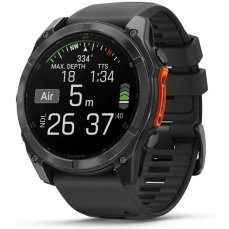 Garmin Fenix 8 AMOLED 51mm sivý/čierny remienok