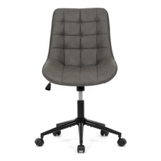 Autronic - Židle kancelářská, šedá látka v dekoru broušené kůže, černý kovový kříž - KA-V3120 GREY3