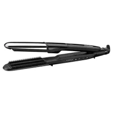 Babyliss ST496E čierna / parná žehlička na vlasy / 5 teplôt 150-230 ° C / 12 ml nádržka / diamantovokeramický povrch (ST496E)