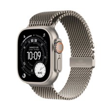 Apple Watch Ultra 3 49mm, titan s přírodním titanovým milánským tahem - L