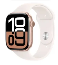 Apple Watch Series 10 GPS 46mm Ružovo zlaté hliníkové telo - Svetlo rumenný športový remienok (M/L) / 160-210 mm (MWWU3QC/A)