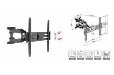 ECG LD 326001 čierna / nástenný držiak na televízie 32 -60 / VESA 400 x 400 / vzdialenosť od steny 56-465 mm / do 30 kg (100000903292)