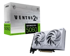 MSI GeForce RTX 5060 8G VENTUS 2X OC WHITE / 2535MHz / 8GB GDDR7 / 128-bit / 1x HDMI + 3x DP / 550W (8) (RTX 5060 8G VENTUS 2X OC WHITE)