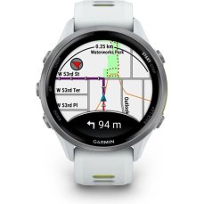 Garmin Forerunner 970 bílá/titanová luneta s bílo-žlutým poloprůhledným řemínkem