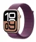 Apple Watch Series 10 GPS+Cellular 46mm Ružovo zlaté hliníkové telo - Slivkový prevliekací remienok / 130-200 mm (MWY83QC/A)