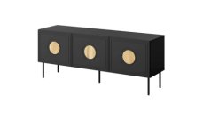 Halmar PALAZZO 150 (3D) černá mat/ dub (2 Karton)