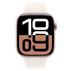 Apple Watch Series 10 GPS 46mm Rose Gold Aluminium Case with Light Blush Sport Band - M/L