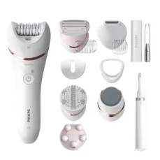 Philips BRE740/90 / epilátor + holicí strojek + pedikúra / 2 rychlosti / provoz až 40 min / bílá (BRE740/90)