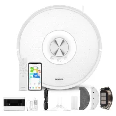 Sencor SRV 9350WH biela / robotický vysávač / vysávanie  mopovanie / 50W / 65dB / 5000mAh (8590669340613)